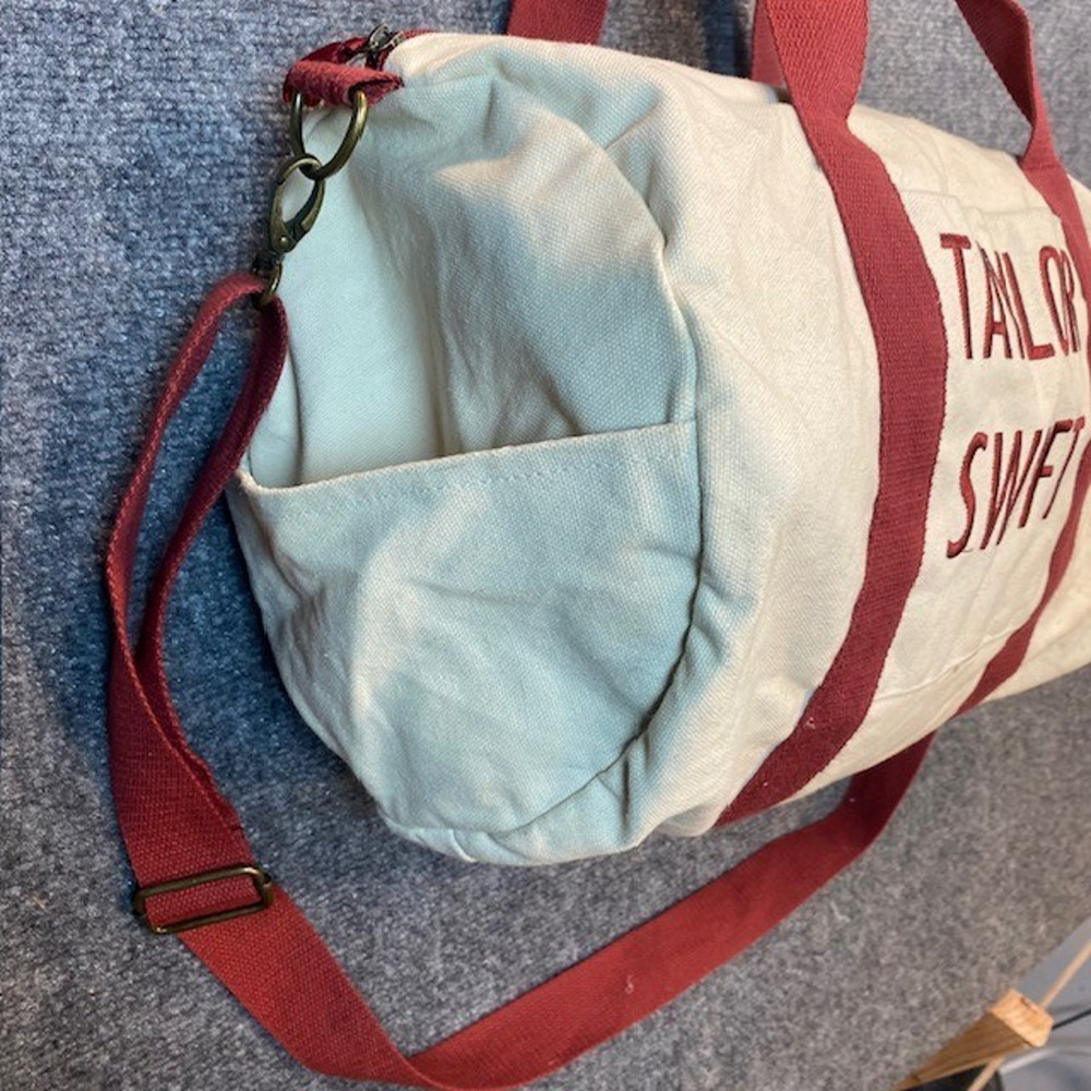Taylor Swift Canvas Duffle Bag Red Taylors Versio… - image 3